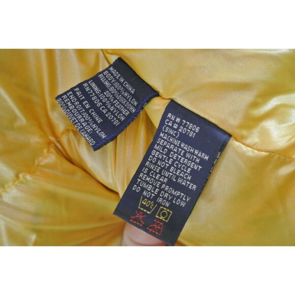 Tommy Hilfiger Expedition Outdoors Spell Out Flag Puffer Jacket 90s Mens Med Vtg - Picture 8 of 12